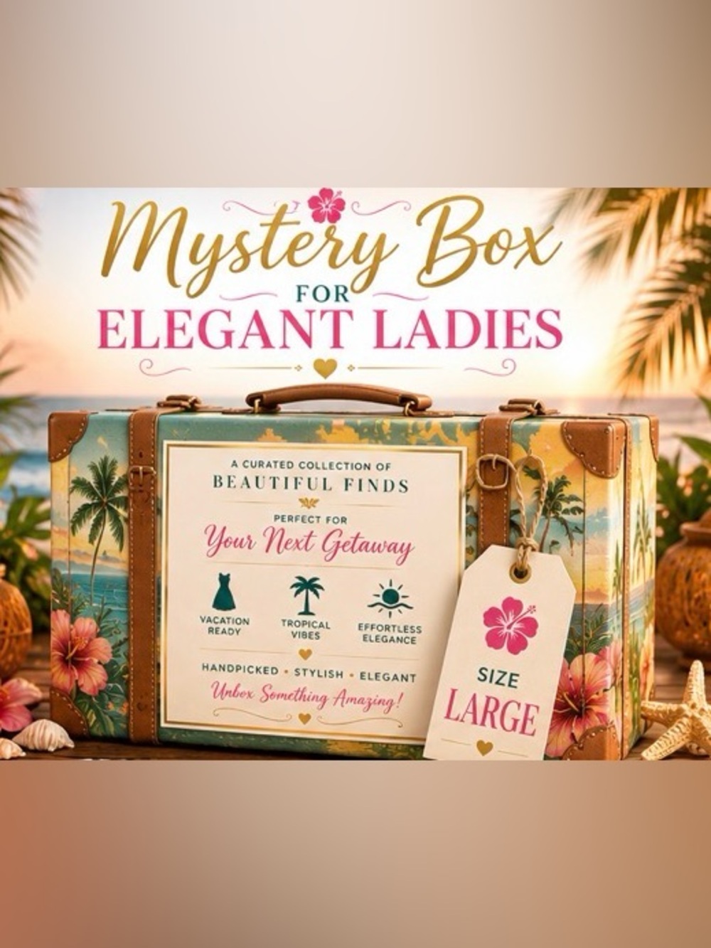 Mystery Box Size L Vacation Resort Summer Spring Bundle and Save